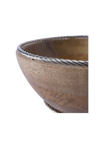 Yargıcı Metal Detaylı Mango Ağacı Servis Kasesi 25x10 Cm 26knhs1041n St
