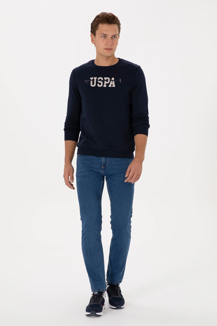U.S. Polo Assn. Erkek Regular Fit Bisiklet Yaka Lacivert Sweatshirt 50315536-VR033