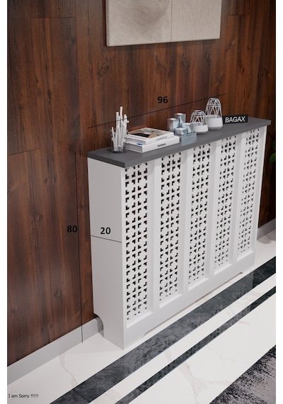 Dekoratif Petek Dolabı Kalorifer Peteği Kapatma Ünitesi Modern Tasarım İç Ölçü 96 Cm Dış Ölçü 100 Cm Petek 96 Beyaz Üstü Antrasit D8 Dekoratif Petek Dolabı Kalorifer Peteği Kapatma Ünitesi Modern Tasarım İç Ölçü 96 Cm Dış Ölçü 100 Cm Petek 96 Beyaz Üstü Antrasit D8