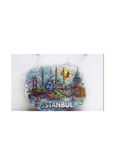 İstanbul Temalı Silikon Buzdolapı Süsü Magnet Çok Renkli
