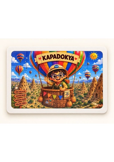 Kapadokya Huzi - 24 Parça Ahşap Puzzle