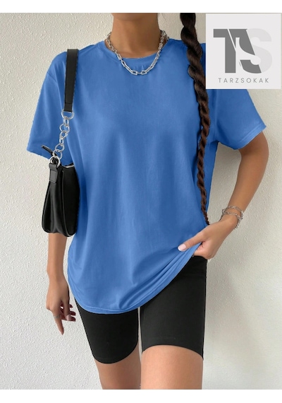Tarzsokak Basit Desen Baskılı T-shirt Siyah