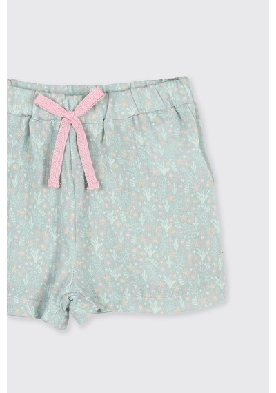 Panço Kız Çocuk Deniz Altı Desenli Mint Pijama Takımı Yeşil