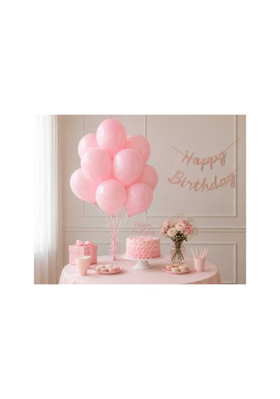 Latex Balon Seti 10'lu- Pembe Çok Renkli