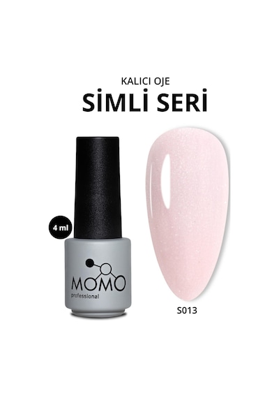 Momo Professional Kalıcı Oje S013 Simli Uçuk Pembe 4 Ml