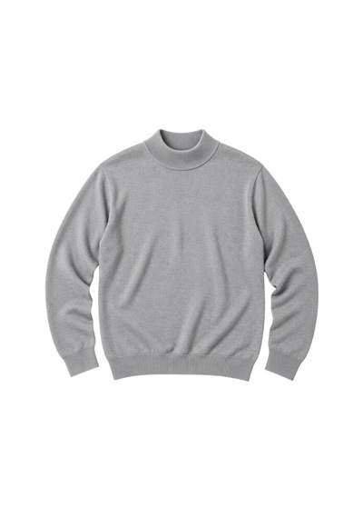 Battalmoda Erkek Büyük Beden Gri Yarım Balıkçı Pamuklu Kazak 3xl-4xl-5xl-6xl