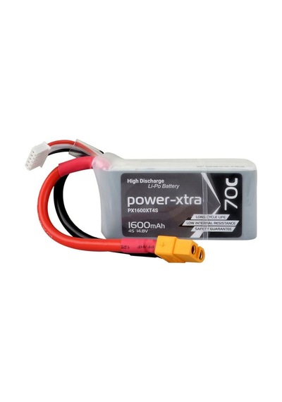 Power-xtra Px1600xt4s - 4s1p - 14.8v 1600 Mah Li-polymer Pil -70c