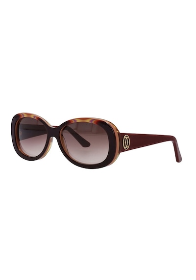 Cartier F Butte Rfly Gold Cat Eye Kahvarengi Kırmızı Altın Kedi Gözü Bayan Güneş Gözlüğü T8200939 İki Renk