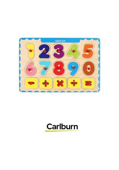 Özel Üretim Eğitici Öğretici Zeka Geliştirici Çocuk Ebeveyn Sayılar Ahşap Tutmalı Puzzle