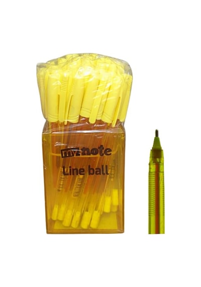 Mynote Line Ball 50'li Pp Kutu Neon Sarı Sarı