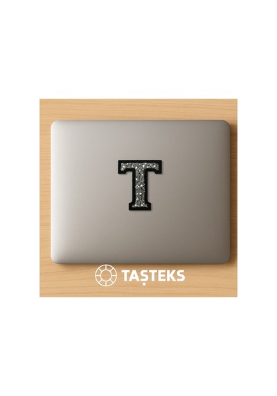 Taşlı Ütülenebilen Veya Sticker Olarak Kullanılabilen 6cm T Harfi