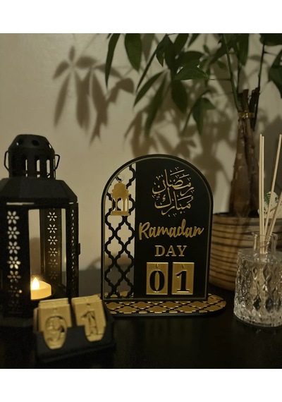 Ramazan Takvimi Geri Sayım İslami Dekoratif Obje