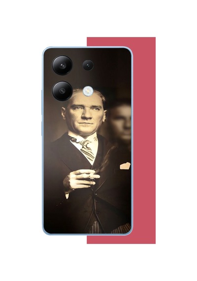 Redmi Note 13 4g Uyumlu Atatürk 4 Baskılı Silikon Kılıf Renkli