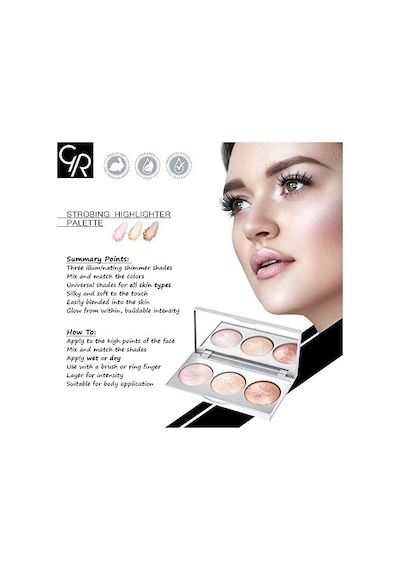 Strobing Highlighter Palette - 3'lü Fırınlanmış Aydınlatıcı Paleti 00