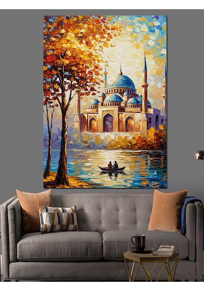 Ahşap Tablo Ortaköy Camii Deniz Manzarası