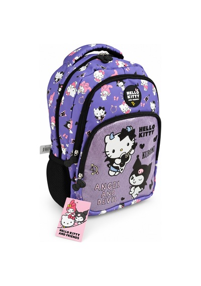 Okul Sırt Çantası Hello Kitty Friends 3 Bölmeli Ortopedik Cepli 40x30x12cm Çok Renkli