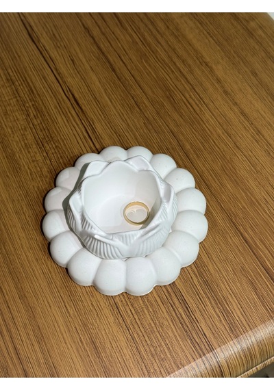 Bernami Mumluk Şamdanpinterest 2 Li Dekoratif Taş Tozu Lotus Çiçeği Ve Çiçek Tepsi Seti - Şık Ve Zarif Tasarım Diğer
