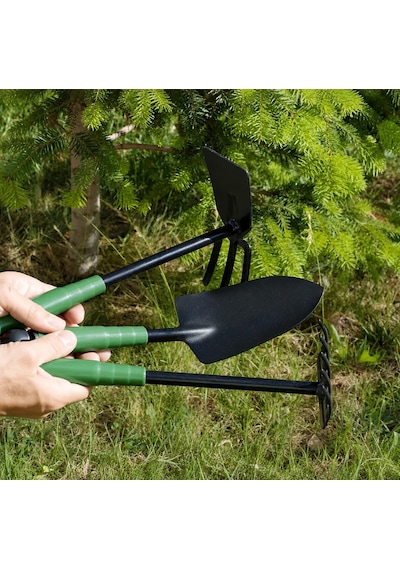 Bahçe El Aletleri Seti, 30 Cm Kürek, Tırmık Ve Çapa, 3 Parça