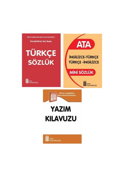 Mini Türkçe Sözlük- İngilizce Sözlük -yazım Kılavuzu Plastik Kapak