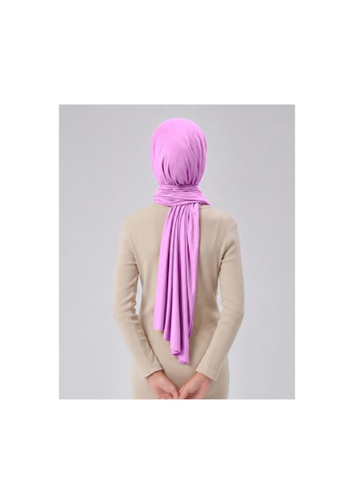 Sonbaharmoda Kız Çocuk Penye Şal, Viskon Likralı, 60x150 Cm, 10-12 Yaş, Tesettür Şal. Pembe