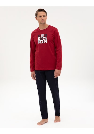 Pierre Cardin Erkek Bordo Pijama Takım 50322654-900 Bordo