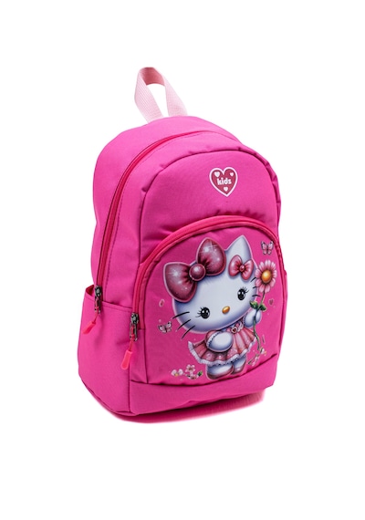 Pembe Hello Kitty Figürlü Kız Çocuk Anaokulu Sırt Çantası Çiçek Desenli, Sevimli Kreş Çantası Pembe