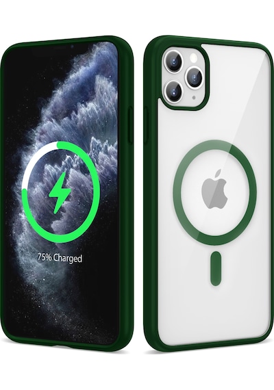 Apple Uyumlu iPhone, 11 Pro Max Kılıf Magsafe Wireless Şarj Özellikli Silikon Ege Kapak Kılıf