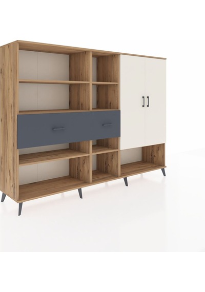 Hyperion Dolap 10 Raflı 2 Çekmeceli 2 Kapaklı 220x44x163 Çam-ayta Çam-aytaşı/antrasit Hyperion Dolap 10 Raflı 2 Çekmeceli 2 Kapaklı 220x44x163 Çam-ayta Çam-aytaşı/antrasit