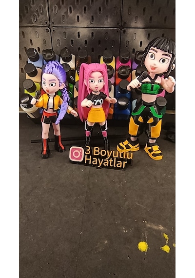 K Pop Demon Hunters Hntr/x Grubu 3lü Set Rumi-zoey-mira