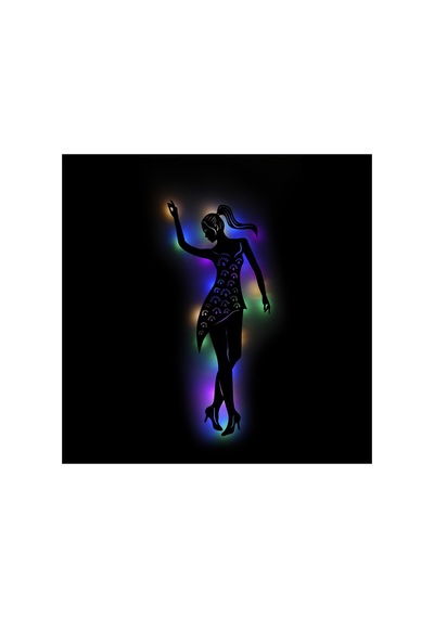 Led Işıklı Dans Temalı Tablo Helen Dekoratif Gece Lambası Çok Renkli - 737251295 Çok Renkli