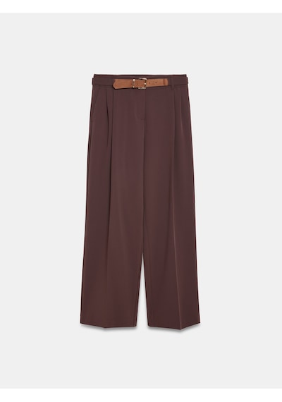 DİLVİN 72715 Kemerli Pileli Pantolon-kahve