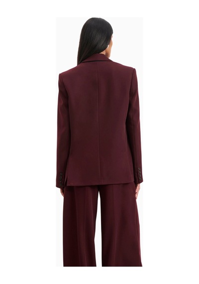 Because Of Alice Dropped Waist Double Breasted Blaze Oversize Kadın Ceket Bordo