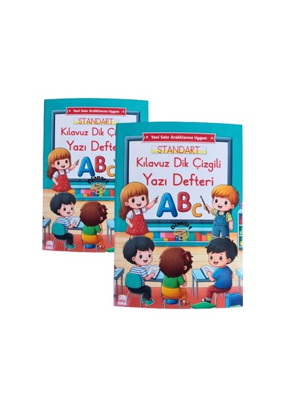 2024 Yeni Müfredat Klavuz Dik Çizgili Güzel Yazı Defteri 2 Adet Büyük Boy 19x27 Cm 48 Sayfa