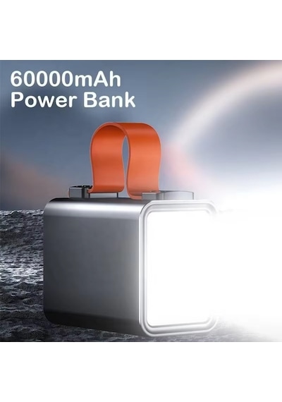 Powerbank 60.000 Mah 100w Hızlı Şarj Type-c Dijital Ekranlı Taşınabilir Güç Kaynağı-1753 Siyah
