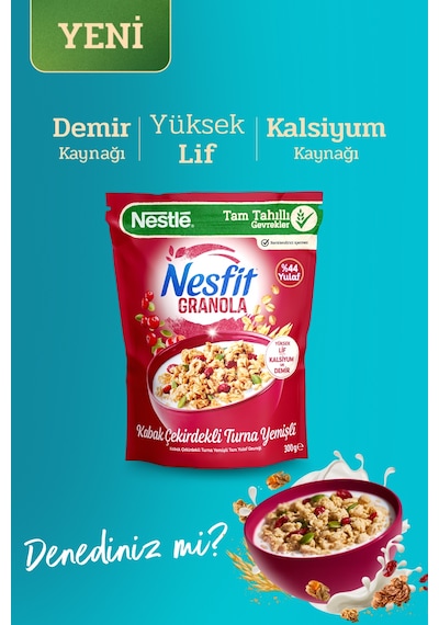 Nesfit Granola 300gr Kabak Çekirdeği Ve Turna Yemişli X2