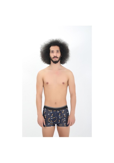 Cennetoğlu Erkek Likralı Pamuklu Boxer Özel Hijyenik Ambalajlı 5'li Paket Karışık3 Karışık3