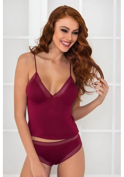 Pierre Cardin 305 Kadın Dantelli Penye Atlet Külot Kaşkorse Set 001