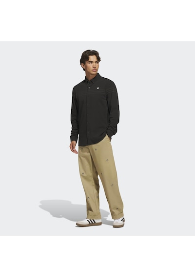 Adidas Originals Twistknit Erkek Siyah Uzun Kollu Polo Tişört Kr5432
