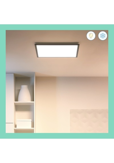 Wiz Siyah Akıllı Sıva Üstü Rgb Kare Panel Tavan Armatürü 36w Renkli
