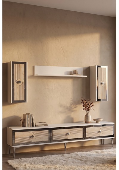 Tvr1816bts Pega Tv Ünitesi Takımı Beyaz-traverten-silver 180cm Beyaz - Traverten - Gümüş Tvr1816bts Pega Tv Ünitesi Takımı Beyaz-traverten-silver 180cm Beyaz - Traverten - Gümüş