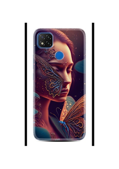 Xiaomi Redmi 9c Kılıf Boutique Baskılı Resimli Kelebek Kadın Pcode -075