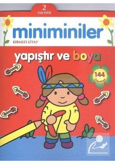 Miniminiler Yapıştır ve Boya Kırmızı Kitap / Kolektif