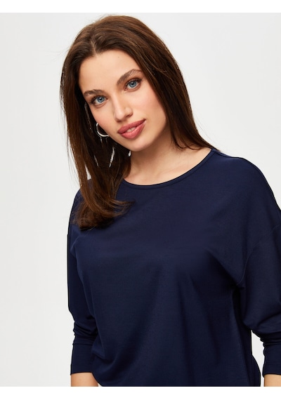 Yuvarlak Yaka Uzun Kol T-shirt B00019-1 B00019-120 Lacivert