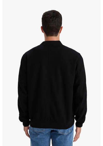Defacto Regular Fit Kolej Yaka Bomber Astarlı Fermuarlı Kaşe Mont F7750ax26spbk27 Siyah-bk27