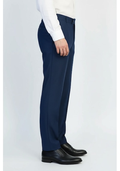 Lacivert Mikro Desenli Slim Fit Kumaş Pantolon-wessi Lacivert
