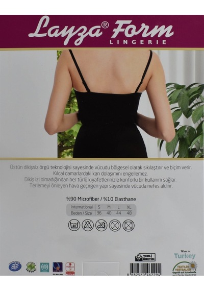 Liza 15010 Agraflı Toparlayıcı İnce Askılı Atlet-4204 - Beyaz