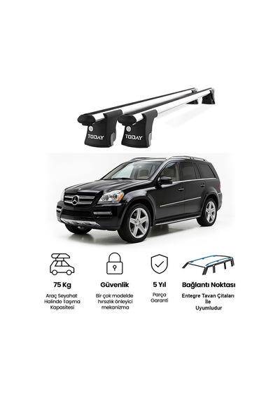 Trio-ı Mercedes-benz Gl 2006-2012 Uyumlu Kilitli Ara Atkı 120cm Port Bagaj Tavan Barı
