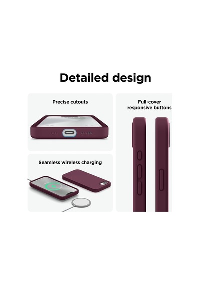 Apple iPhone 17e İle Uyumlu Telefon Kılıfı Kadife Iç Yüzey Soft Tasarım Lansman Kılıf Koyu Mor