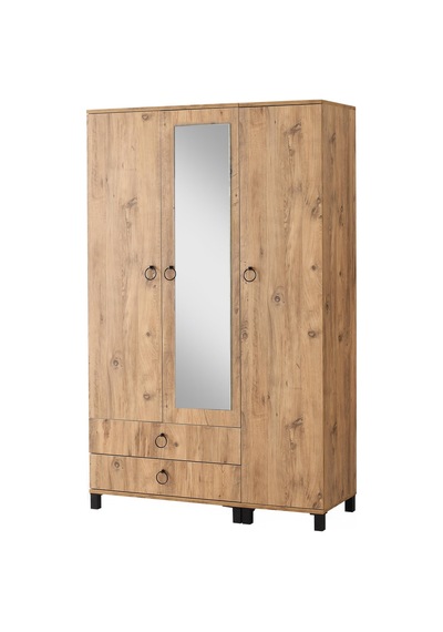 3 Kapılı 2 Çekmeceli Gardrop Aynalı Elbise Dolabı 120x46x189cm 001 3 Kapılı 2 Çekmeceli Gardrop Aynalı Elbise Dolabı 120x46x189cm 001