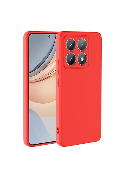 Xiaomi 14t Pro Kılıf Yumuşak Silikon Kamera Korumalı Lansman Pazarplus Kırmızı